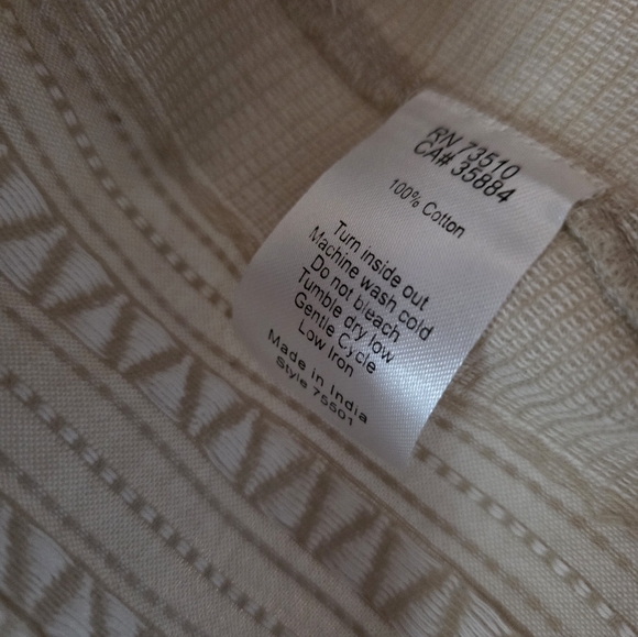 Uncle Frank Sleeveless Beige and White Tiered Dress - Picture 4 of 6